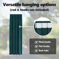 VidaXL Verduisterende gordijnen 2 pcs donkergroen 140 x 245 cm fluweel - thumbnail