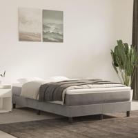 Boxspring met matras fluweel lichtgrijs 120x200 cm - thumbnail