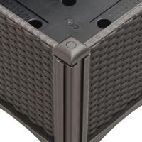 Plantenbak met latwerk 160x120x142 cm polypropeen bruin - thumbnail