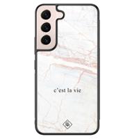 Samsung Galaxy S22 glazen hardcase - C'est la vie - thumbnail