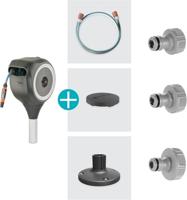 Automatische slanghaspel voor terras - GARDENA - RollUp - M - Wit - Lengte 20 m - Slang 13 mm - thumbnail