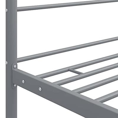 Hemelbedframe metaal grijs 140x200 cm Hemelbedframe metaal grijs 140x200 cm