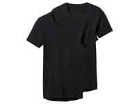 esmara Men Set van 2 heren T-shirts (V-hals, Zwart, L) - thumbnail
