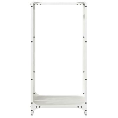 VidaXL Brandhoutrek 40x30x80 cm koudgewalst staal wit
