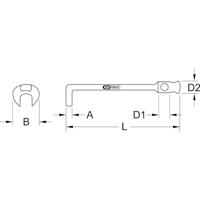 KS Tools 517.9158 Klausleutel zonder draaipen 24 mm - thumbnail
