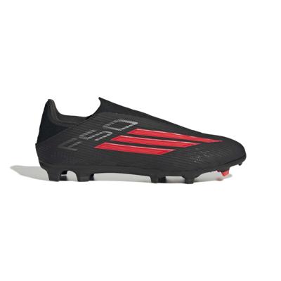 adidas F50 League Veterloze Gras / Kunstgras Voetbalschoenen (MG) Zwart Rood Donkergrijs
