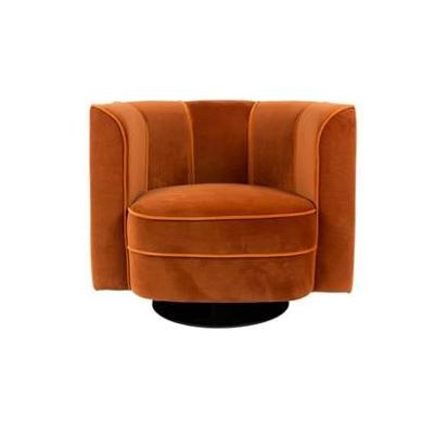 Dutchbone Draaibare Fauteuil 'Flower', kleur Oranje Dutchbone Draaibare Fauteuil 'Flower', kleur Oranje