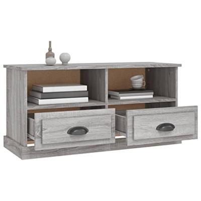 Tv-meubel 93x35,5x45 cm bewerkt hout grijs sonoma eikenkleurig Tv-meubel 93x35,5x45 cm bewerkt hout grijs sonoma eikenkleurig