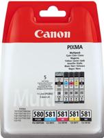 Canon PGI-580/CL-581 inktcartridge 5 stuk(s) Origineel Normaal rendement Zwart, Cyaan, Magenta, Geel - thumbnail