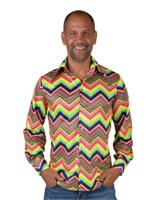 Party Blouse Zigzag Colorful Heren - thumbnail