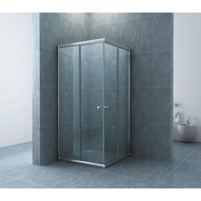 Xellanz Eco Hoekinstap Douchecabine met 2 Schuifdeuren - 800x800x1900x5mm - Helder Glas/Chroom