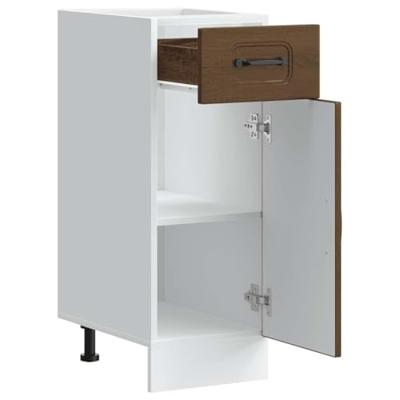 Keuken onderkast Kalmar bewerkt hout bruin eikenkleur Keuken onderkast Kalmar bewerkt hout bruin eikenkleur