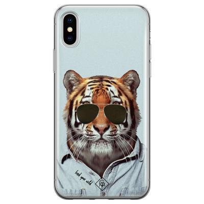 iPhone X/XS siliconen hoesje - Tijger wild iPhone X/XS siliconen hoesje - Tijger wild