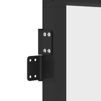 VidaXL Binnendeur smal 76x201,5 cm gehard glas en aluminium zwart - thumbnail