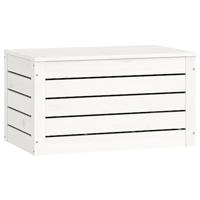 Opbergbox wit 59,5x36,5x33 cm massief grenenhout - thumbnail