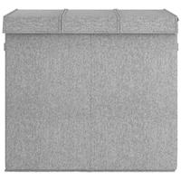 VidaXL Wasmand inklapbaar 64,5x34,5x59 cm kunstlinnen grijs - thumbnail