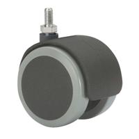 Rueda Ruedas Alex Zwart/Gris Nylon 10 x 15 mm 50 kg draaibaar - thumbnail