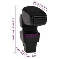 VidaXL Armsteun 13x34x(33-46) cm abs zwart - thumbnail