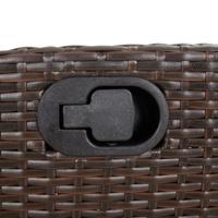 Tuinstoel verstelbaar met voetensteun poly rattan bruin - thumbnail