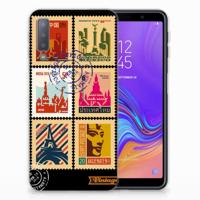 Samsung Galaxy A7 (2018) | Silliconen Back Cover | Postzegels - thumbnail