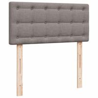 Boxspring met matras stof taupe 90x190 cm - thumbnail