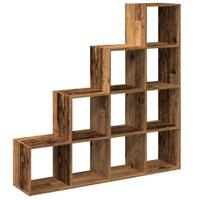 Kamerscherm / boekenkast 131,5x29x131,5 cm hout oud hout - thumbnail