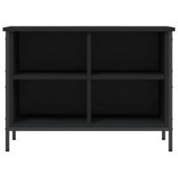 Schoenenkast 69x35x50 cm bewerkt hout zwart - thumbnail