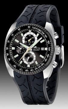 Horlogeband Lotus 15423-3 / 15422 Rubber Zwart 24mm