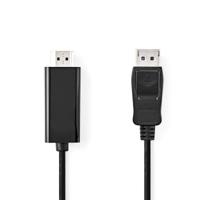 DisplayPort-Kabel | DisplayPort Male | HDMI© Connector | 1080p | Vernikkeld | 1.00 m | Rond | PVC - thumbnail