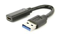 Gembird A-USB3-AMCF-01 USB-kabel 0,1 m USB A USB C Zwart - thumbnail