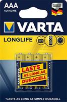 Varta 4103 Longlife AAA-batterij (4-delig) - thumbnail
