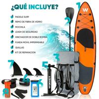 Opblaasbaar SUP-board met Accessoires Winvey SUP-O Oranje - thumbnail