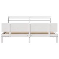 Bedframe met hoofdeinde zonder matras 180x200 cm wit - thumbnail