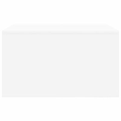 Salontafel met lades 70,5x70x40 cm wit