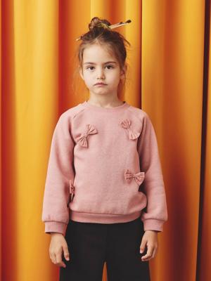 Sweater met knopen in reliëf voor meisjes rouge