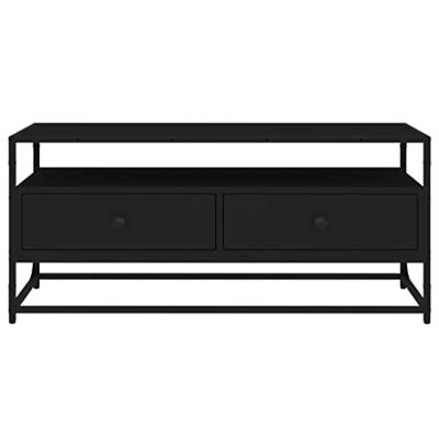 Tv-meubel 100x35x45 cm bewerkt hout zwart