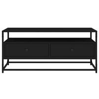 Tv-meubel 100x35x45 cm bewerkt hout zwart - thumbnail