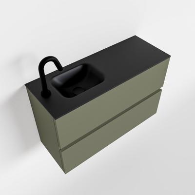 MONDIAZ ADA 80cm toiletmeubel army. LEX wastafel urban links 1 kraangat