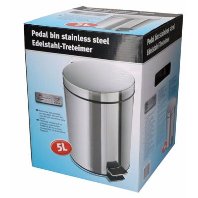 Kleine pedaalemmer 5 ltr RVS