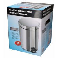 Kleine pedaalemmer 5 ltr RVS - thumbnail