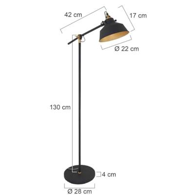 Steinhauer - Nové - vloerlamp - zwart