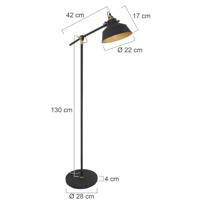 Steinhauer - Nové - vloerlamp - zwart - thumbnail