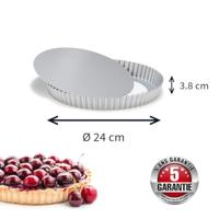 Patisse Quichevorm met Losse Bodem 24 cm Zilver - thumbnail