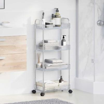 Opbergtrolley 4-laags 37x28x95 cm acryl transparant