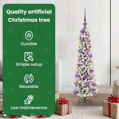 VidaXL Kunstkerstboom met 150 led wit 120 cm pvc en metaal en plastic