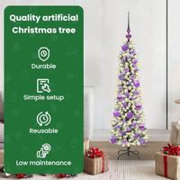 Kunstkerstboom met 150 LED Wit 120 cm PVC en Metaal en Plastic - thumbnail