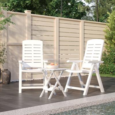 3-delige Tuinset polypropeen wit