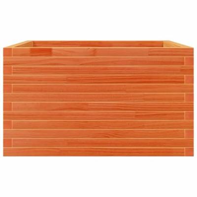 Plantenbak 80x80x45,5 cm massief grenenhout wasbruin
