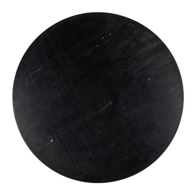 Richmond Ronde Salontafel 'Ironville' Ø90cm, goud / zwart marmer