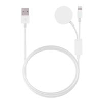Multi-function 8 Pin Magnetic Charging Cable for iPhone / Apple Watch Length : 1m (White) - thumbnail